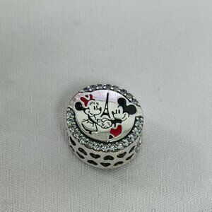 Pandora Disneyland Paris Mickey & Minnie Exclusive Charm, S925 Silver Jewelry
